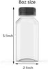 10 Pcs 8 Oz Plastic Juice Bottles Empty Clear Containers with Tamper Proof Lids for Juice, Milk and Other Beverage...