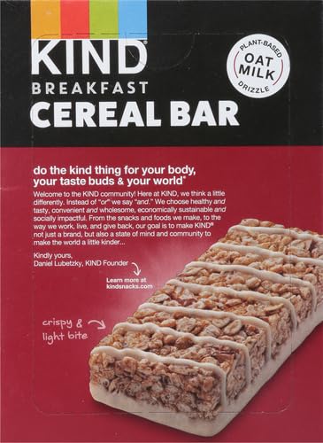 KIND Breakfast Cereal Bars, Gluten Free Snacks, Cinnamon with Almonds, 9.3oz Box (6 Bars)...