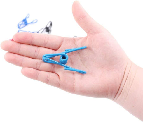 30 Pcs 2 Inch Blue Chip Clips, PVC Coating High Elasticity Strength Clothes Pins, Food Clips and Bag Clips...