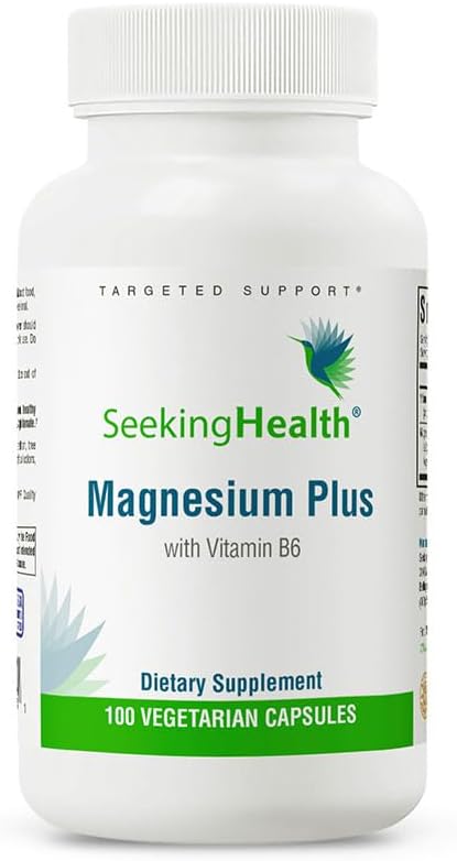 Seeking Health Magnesium Plus - Formula with Vitamin B6 - Magnesium Malate & Glycinate Supplement to Support Bone Health, Sleep & Feelings of Calm...