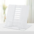Book Stand Metal Desk Book Holder, Book Holders for Reading Hands Free, Adjustable Cookbook Documents Holder, Portable Bookstand for Music Books, ...