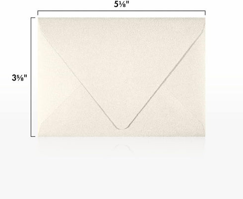 LUXPaper 4Bar A1 Contour Flap Invitation Envelopes | 3 5/8" x 5 1/8" | Quartz Metallic | 80lb. Text | 50 Qty...