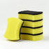 Dish Scrubbing Sponges with Black Scouring Pad, Pack of 5, Double-Sided Material, Double Side Effect, Polyester and Sponge, Yellow/Black...