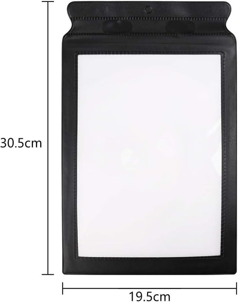 3X A4 Paper Size Magnifying Glass, PVC Plastic Full Page Reading Magnifier, Portable HD Old Man Reading Aid Lens Folding Large Sheets Magnifier Lo...