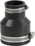6I55 Flexible Pvc Reducing Coupling with Stainless Steel Clamps, 3.5" x 2.4" Inner Diameter for 3" x 2" Nominal Pipe, Black...