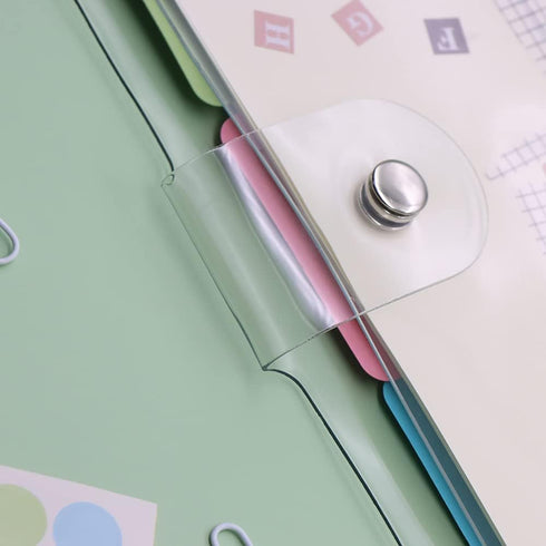A4 Clear Soft PVC Round Ring Binders Dia 25mm 4-Ring Binder Cover with Snap Button Closure for Loose Leaf Journal Planner Albums DIY (A4-4 Holes(2...