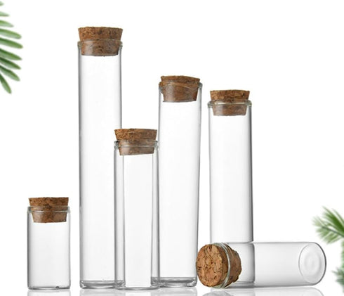 12Pcs 15ML 0.5OZ Mini Glass Bottles Small Tubes Jars Test Tube with Cork Stopper Wish Bottles Message Bottles Tiny Glass Vials Jars for DIY Craft ...