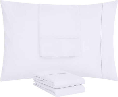 Utopia Bedding King Pillow Cases - 4 Pack - Envelope Closure - Soft Brushed Microfiber Fabric - Shrinkage and Fade Resistant Pillow Covers King Si...