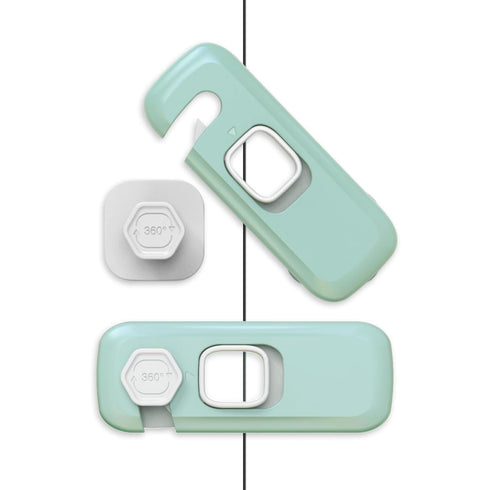 5Pcs Kids Security Refrigerator Locks.Protective Self Adhesive Latches.Pinch Proof Lock for Toddlers and Children.Ideal for Refrigerators,Cabinets...