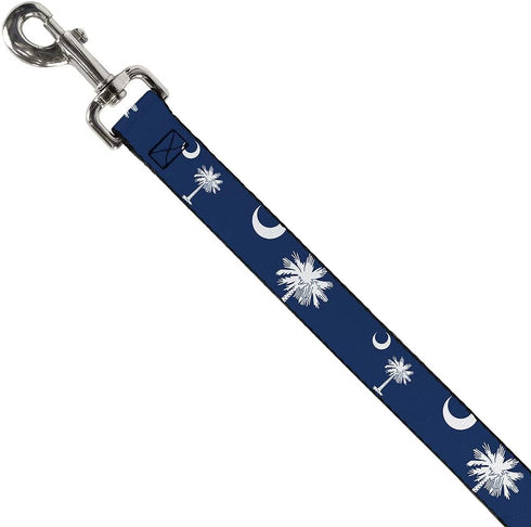 Dog Leash South Carolina Flags Scattered 4 Feet Long 1.0 Inch Wide...