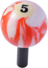Billiard Ball Rod Shift Gear Knobs Orange 5X Gear Shift Knob Marbling Pool Ball Shifting Lever Fit Most Automatic Manual Car Tuck Transmission Veh...