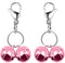 4 Sets Cat Bell for Dog Collar Charm Training Pet Pendant Accessories with 2 Pack Stainless Steel Dog Tag Clips(2 X-Small Pink)...