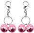 4 Sets Cat Bell for Dog Collar Charm Training Pet Pendant Accessories with 2 Pack Stainless Steel Dog Tag Clips(2 X-Small Pink)...