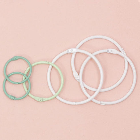 Craftelier - Set of 6 Metal Binding Rings for Scrapbooking, Card Making and other Craft Projects | Rings for Photo Albums, Notebooks or Diaries | ...