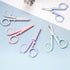 5Pcs Pastel Mini Folding Scissors with Safety Cap Small Telescopic Stainless Steel Scissors Portable Pokect Little Travel Scissors Kids Shears Tin...