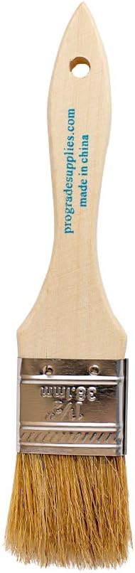 Pro Grade - Chip Paint Brushes - 12 Ea 1.5 Inch Chip Paint Brush Light Brown...