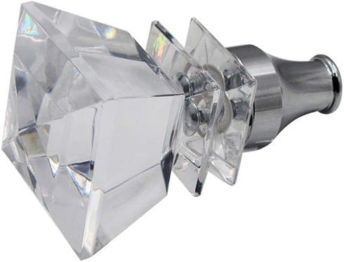 Crystal Diamond Shape Car Gear Stick Shift Shifter Knob Universal fit for Most Manual Transmission or Automatic Transmission Without Lock Button, ...