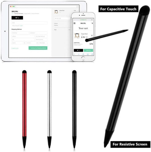 2Pcs Silver Stylus Pens for Touch Screens, Capacitive Pen Touch Screen Stylus Pencil for iPad Tablet Smartphone Cell Phones and Accessories...