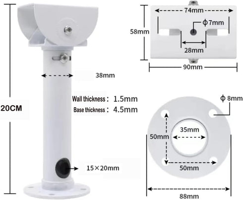 Surveillance Security Camera Mount Bracket, Adjustable Universal Camera Wall Bracket for CCTV Security Cameras/IP Cameras/Dome Camera with T Shape...