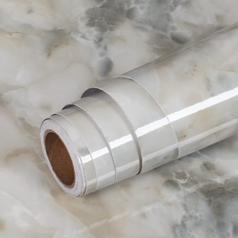 Livelynine Pacific Blue Marble Contact Paper Self Adhesive Wallpaper for Kitchen Marble Countertop Peel and Stick Waterproof Table Top Cover Desk ...