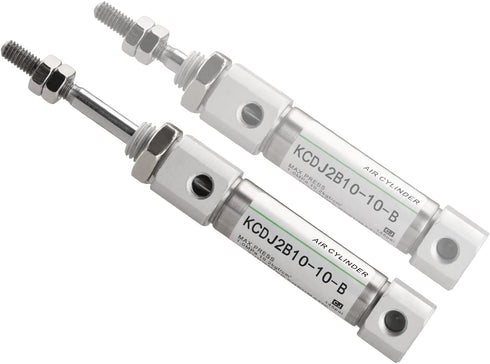 Stainless Steel Slim Air Pneumatic Cylinder, CDJ2B 10-10, M5 Port, 10mm Bore, 10mm Stroke, Double Acting Single Rod...