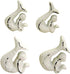 Rustic White Cast Iron Mermaid Cabinet Handles Drawer Pulls, Set of 4, 2 Inch...