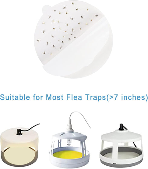 Flea Trap Refill Discs Sticky Pads 30 Pcs, 7.1 Inch Round Replacement Glue Boards for Victor The Ultimate and Other Flea Traps for Inside Your Hom...