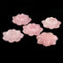 Carved Rose Quartz Gemstone Lotus Flower Crystal Ball Stand...