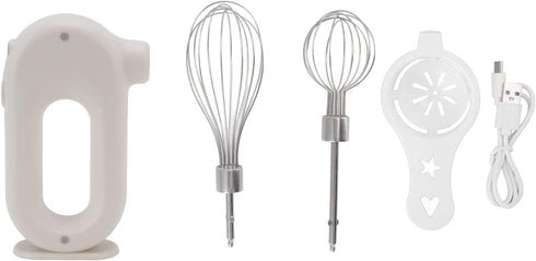 Electric Hand Mixer Elliptical Frother Eggbeater Automatic Foam Maker Double Stick Beer Frother for Household, Wynboop Mini Household Cordless Ele...