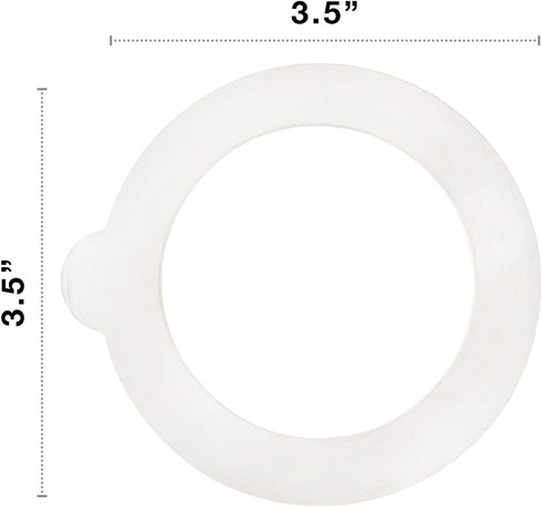 Bormioli Rocco Jar Replacement Gaskets (Set of 6): 3.5’’ Diameter Fido Jar Compatible, Food Grade Rubber, Leakproof Sealing Rings for Standard Siz...