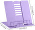 MSDADA Book Stand Metal Reading Rest Book Holder Adjustable Cookbook Documents Holder Portable Sturdy Bookstands for Recipes Textbooks with Page C...