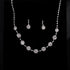 Denifery Bride Silver Bridal Necklace Earrings Set Crystal Wedding Jewelry Set Rhinestone Choker Necklace for Women (Style C)...
