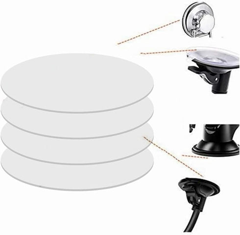 4 PCS 80mm (3.15") Circular Double Side Sticker Dashboard/Windshield Pad Mounting Disk for Suction Cup Car Phone Mount Holder Bracket GPS Camera a...