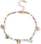 Yokawe Boho Beads Anklet Bracelets Gold Boho Sequins Pendant Anklets Beaded Tassel Summer Bracelet Beach Foot Chain Jewelry for Women and Girls...