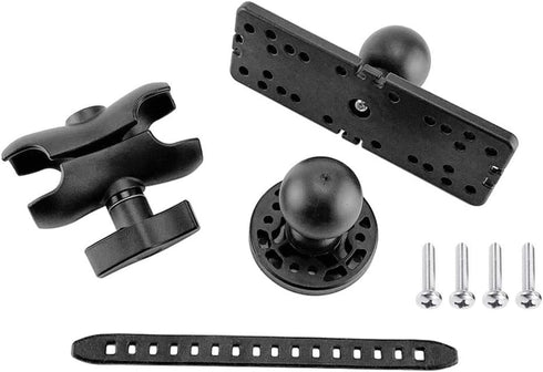 CALIDAKA Fish Finder Mount Base, Ball-Mount Fish Finder Mount, 360 Degree Rotation Fish Finder Holder, Universal Marine Electronic Fish Finder Mou...