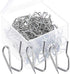 Shappy 120 Pack Drapery Hooks Pins for Curtains, Metal Pinch Pleat Hooks with Clear Box 1.2 Inch for Window Door and Shower Curtain(Silver)...