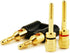 Monoprice Dual 24k Gold Plated Speaker Banana Plugs, Black...