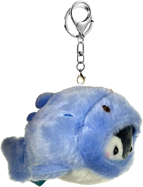 Cute Marine Animal Plush Keychain,Whale Penguin,Cute Keychains Kawaii for Backpacks,Kawaii Animals. (L)...