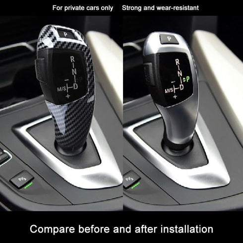 for BMW X3 X4 X5 X6 F20 F22 F30 F32 F10 F12 car Gear Shift Knob Panel Cover Carbon Fiber Pattern Sticker...