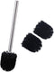 Angle Simple Toilet Brushes, Toilet Bowl Scrubber Brush Head 3 PCS with Cleaner Wand for Bathroom Restroom...