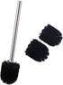 Angle Simple Toilet Brushes, Toilet Bowl Scrubber Brush Head 3 PCS with Cleaner Wand for Bathroom Restroom...