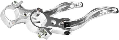 ZJchao Bike Brake Lever, 1Pair 24mm Aluminum Alloy Handlebars Bar Handle Mountain Cycling Accessory Great for Single Speeds Fixed Gear Use(#2)...