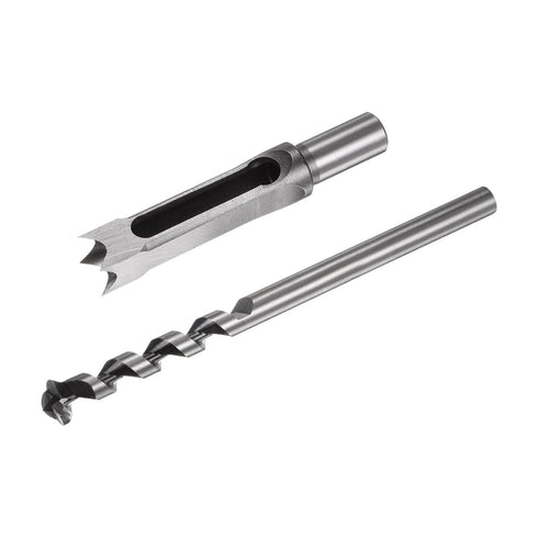 uxcell Square Hole Drill Bit, 3/4" High-Carbon Steel Hollow Chisel Mortise Power Tool for Woodworking...