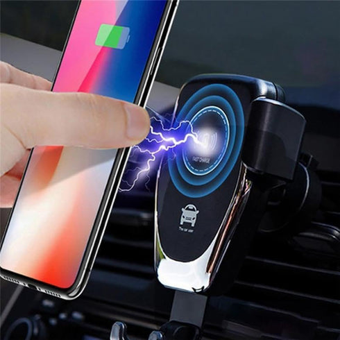 Q12 QI Car Phone Charger Holder Universal Quick Charging Ball Air Vent Wireless Navigation Stand for Samsung iPhone...