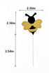 24 Pack Glitter Bumble Bee Cupcake Toppers for Gender Reveal Party Decorations and Baby Shower Party Decorations...