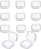 10 Pcs Mini Clear Plastic Box 1.8 mm Thicken Square Jewelry Earplug Pill Storage Box Case Container with Lid for Bead Makeup Craft Project...