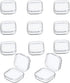 10 Pcs Mini Clear Plastic Box 1.8 mm Thicken Square Jewelry Earplug Pill Storage Box Case Container with Lid for Bead Makeup Craft Project...