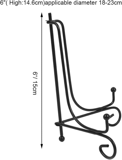 Display Stand, 1 pcs 4" - 12" Iron Easel Classic Display Stand Plate Holder Stand Bowl Plate Photo Holder Stand for Displaying Picture Frames, Dec...