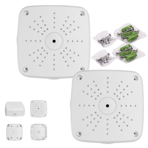 5" Security Camera Base Junction Box, Universal Electrical Box for CCTV Surveillance Cameras, Plastic Waterproof Junction Box Mount Bracket (5" Sq...