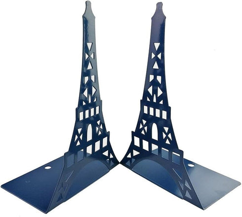 Winterworm Stylish Modern Paris Eiffel Tower Metal Decorative Bookend Book End Book Organizer for Library School Office Home Desk Study Gift(Blue)...